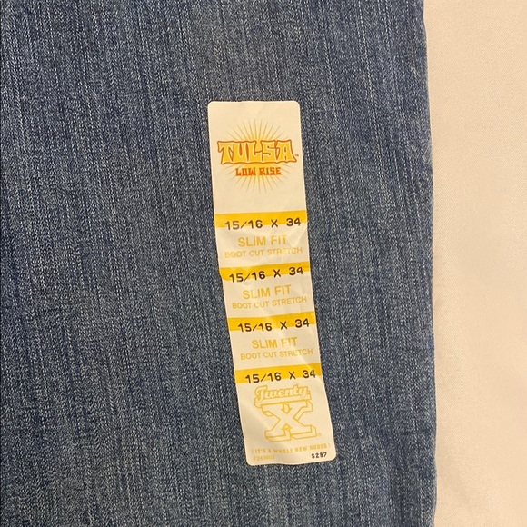 Wrangler 20x Tulsa Women's Jeans Low Rise Slim Fit Boot Cut STRETCH Size 15/16 - Picture 7 of 16